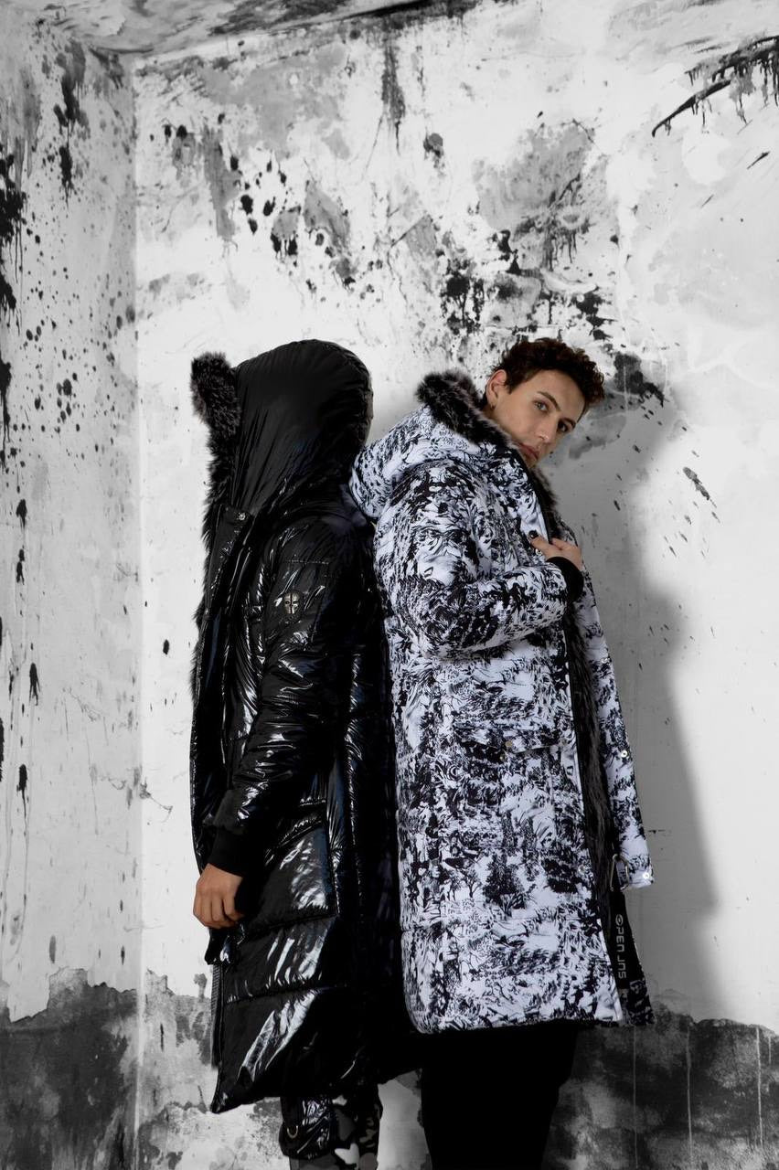 Premium Parlak Kürklü Mont KBN3817