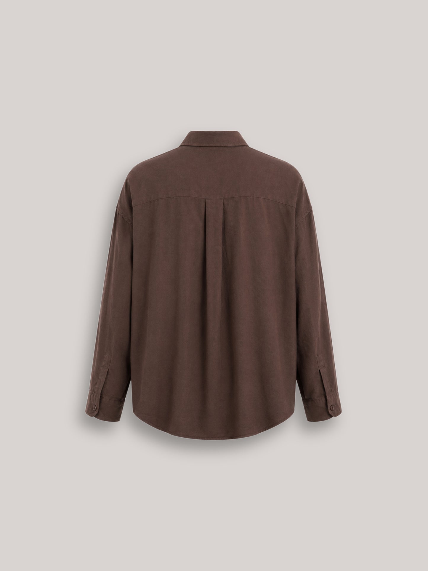 Kahverengi Oversize Modal Gömlek