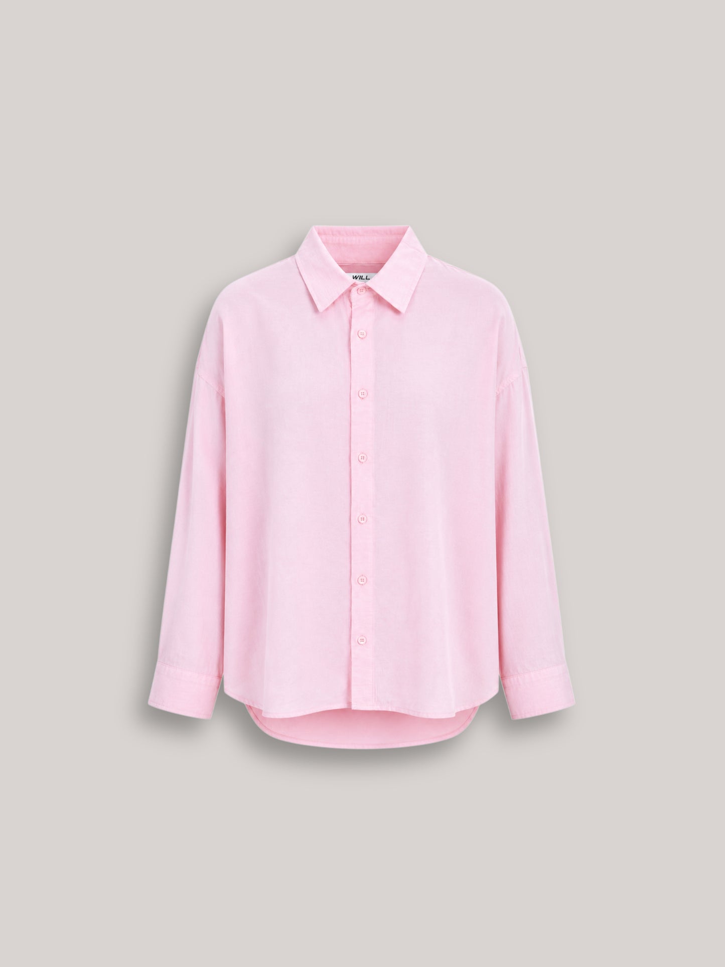 Toz Pembe Oversize Modal Gömlek
